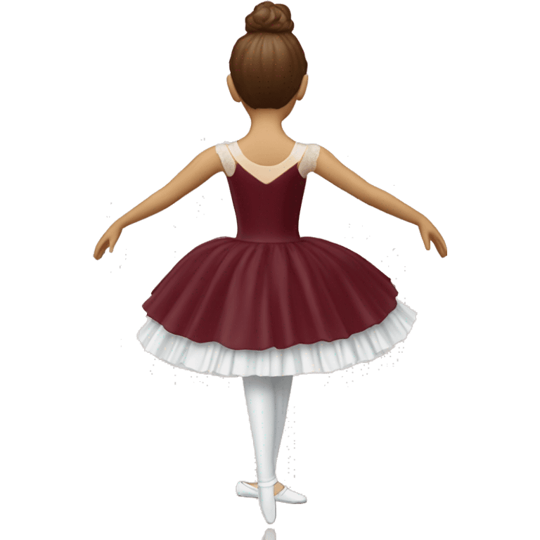 burgundy music box with white ballerina standing back emoji