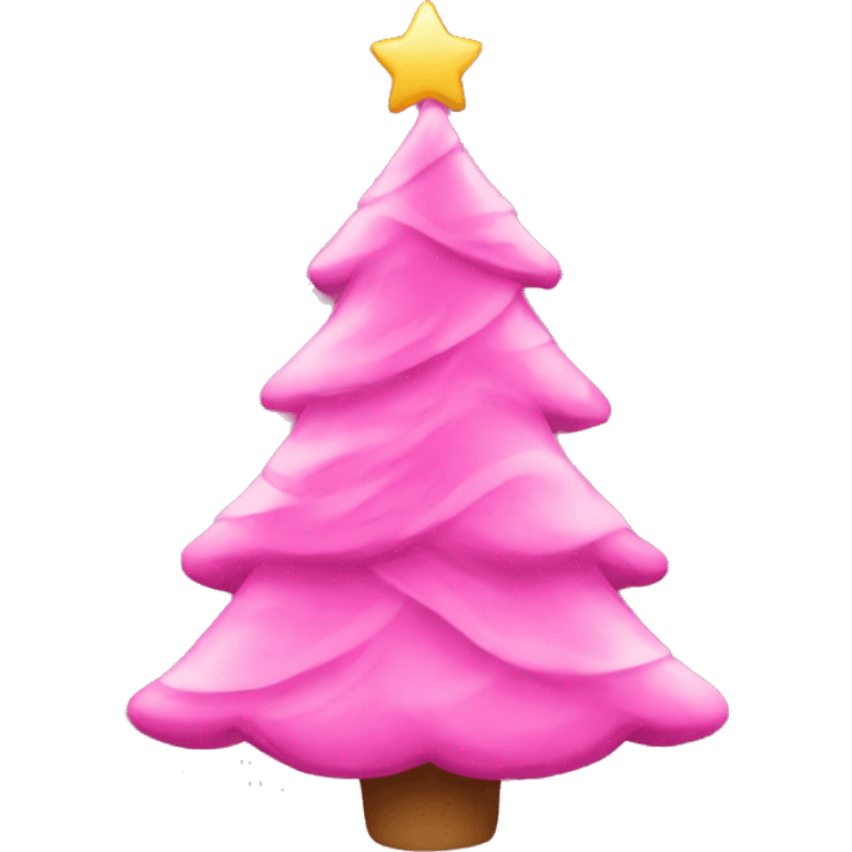 Pink Christmas tree emoji