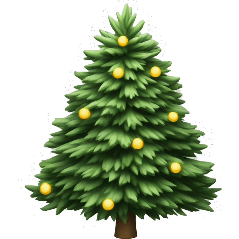  actual white fir christmas tree isolated.  emoji