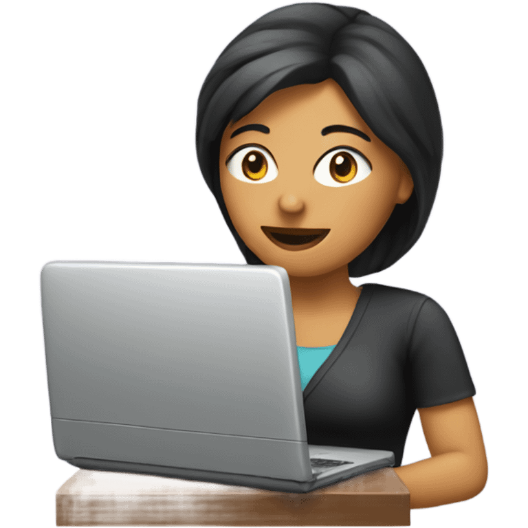 Mujer con ordenador emoji