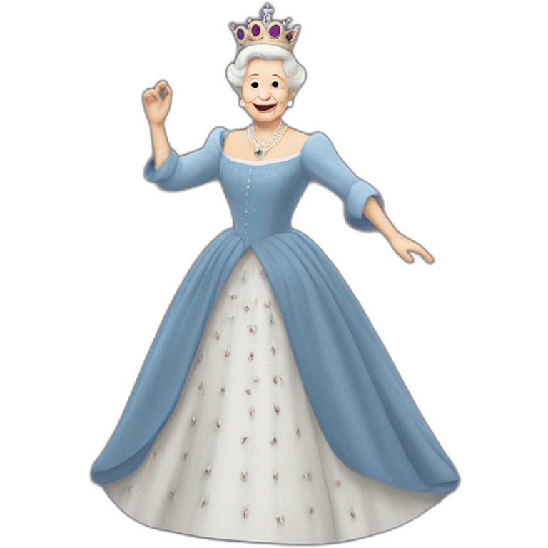 Queen Elizabeth dancing emoji