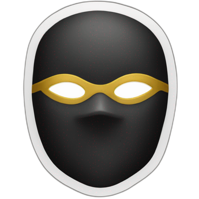 black mask emoji