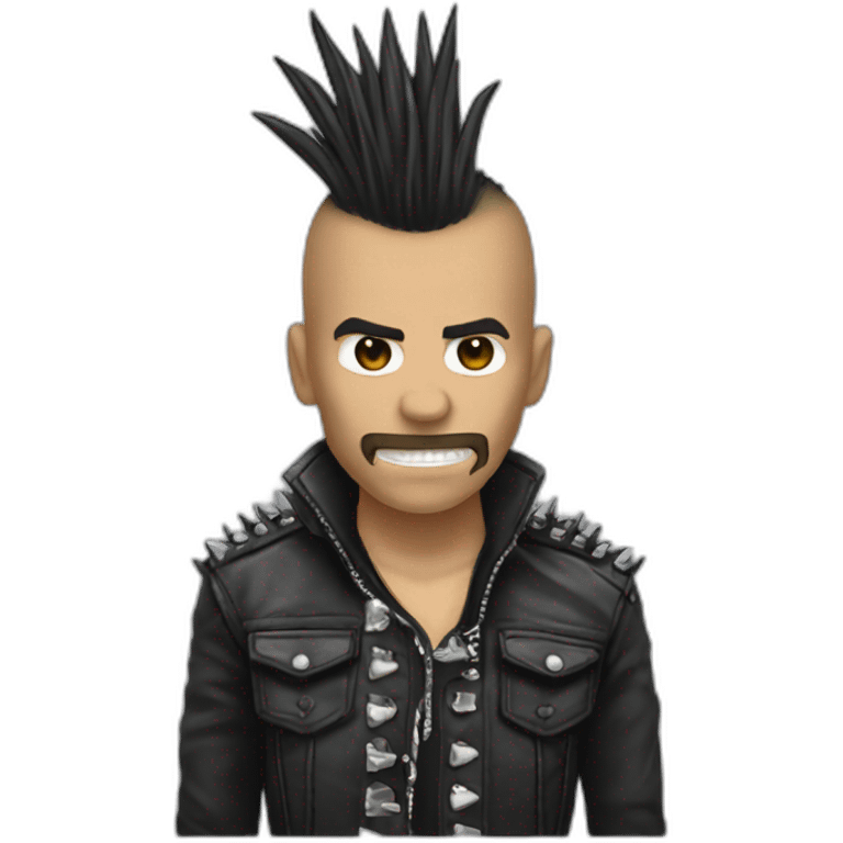 The Exploited skull mohawk hairstyle emoji