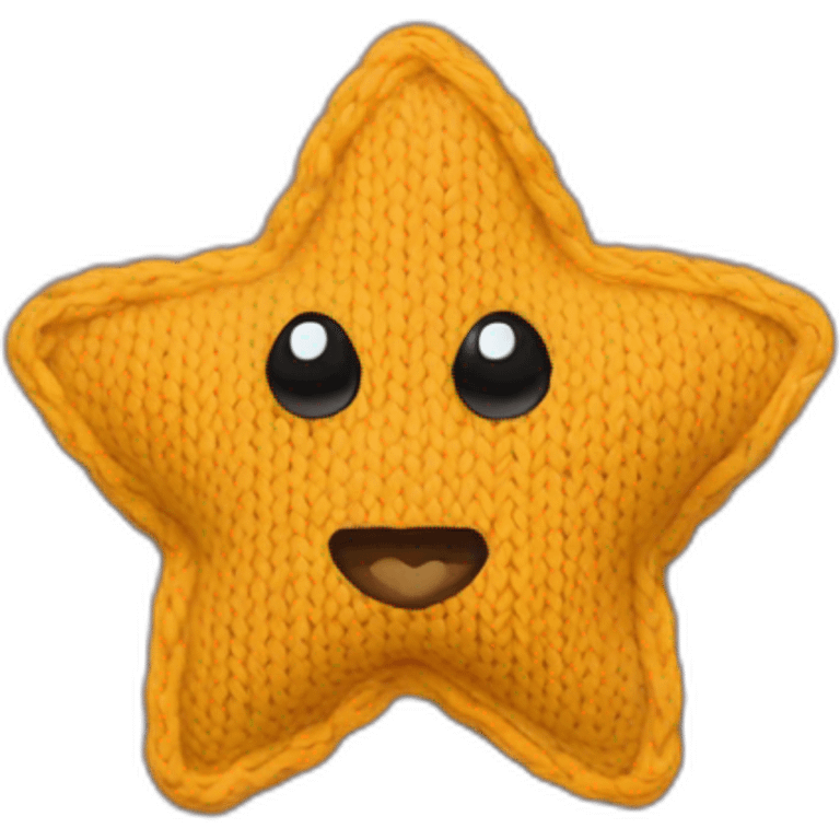 A knitted adult star emoji