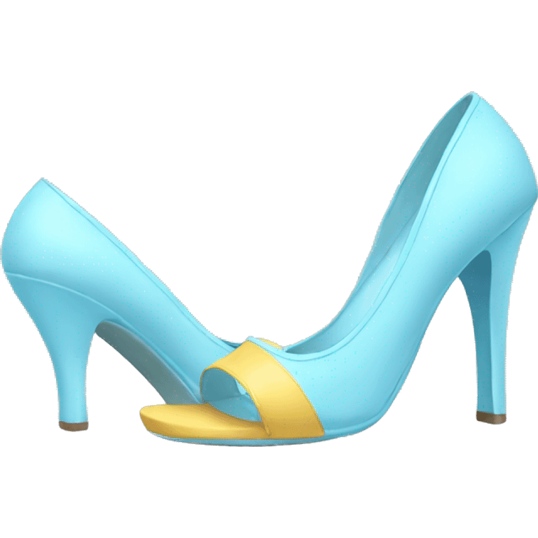 Baby blue heel emoji