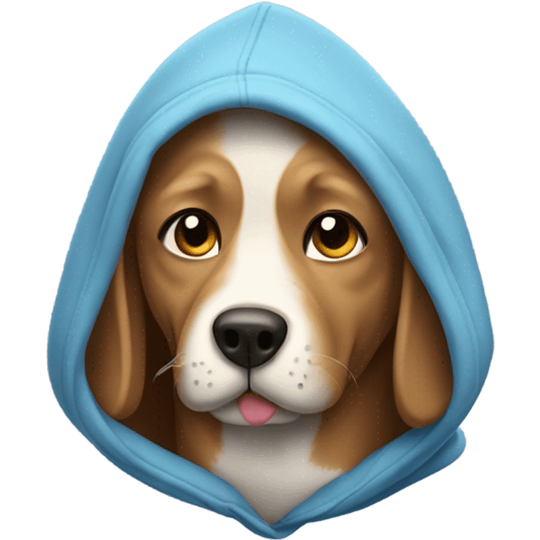 Dog with hoodie emoji