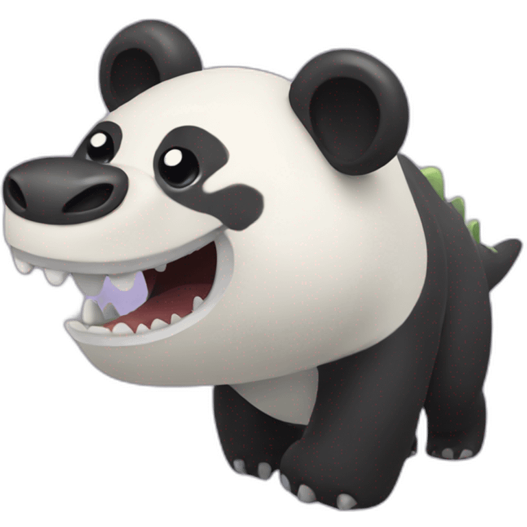 A panda bear mixed with a dinosaur emoji