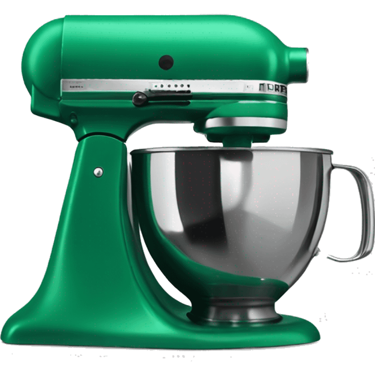 Realistic emerald green kitchenaid mixer  emoji