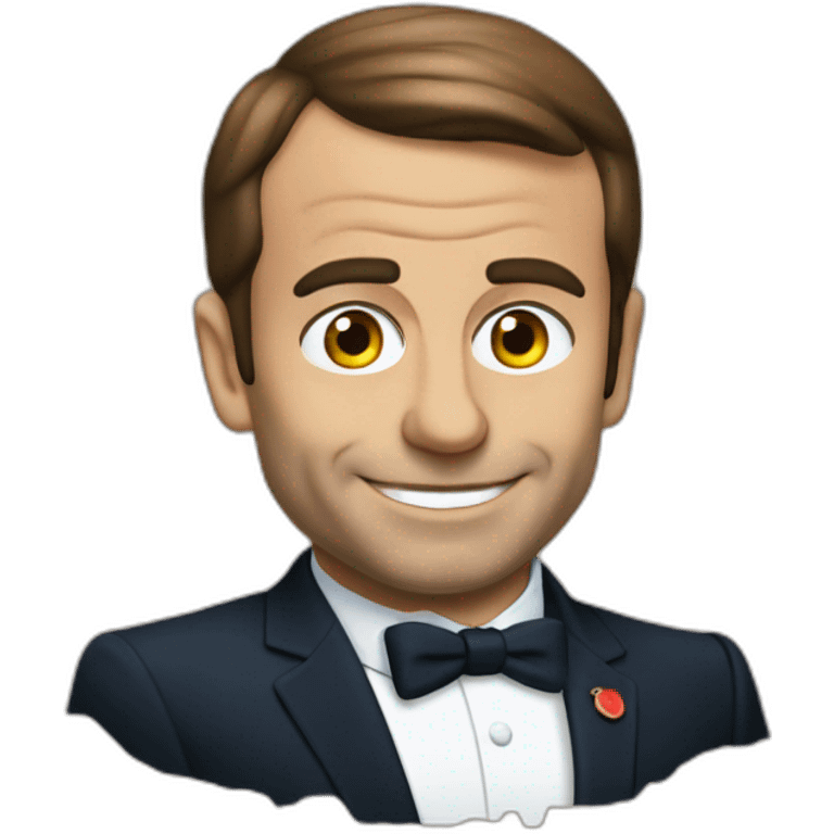 Emanuel Macron qui boit du coca bleu emoji