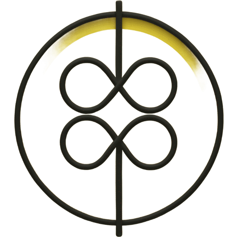 two overlapping circles in a rich yellow color (#FFD700). The circles should be identical in size and overlap by about 30-40% in the center, creating a vesica piscis shape. The design should be clean and minimal with a solid fill emoji