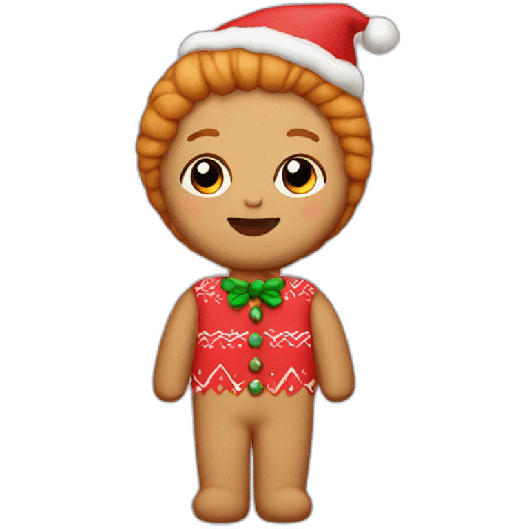 ginger biscuit christmas doll emoji