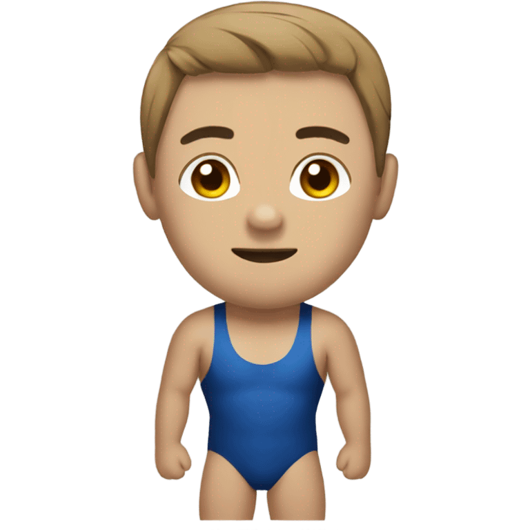 Me with a wrestling singlet emoji