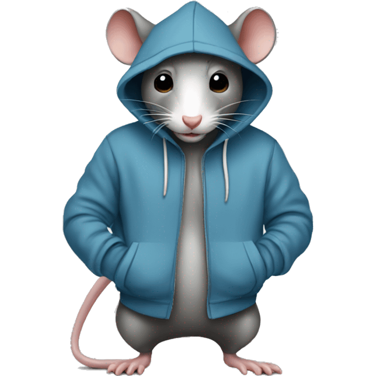 rat wearing hoodie  emoji