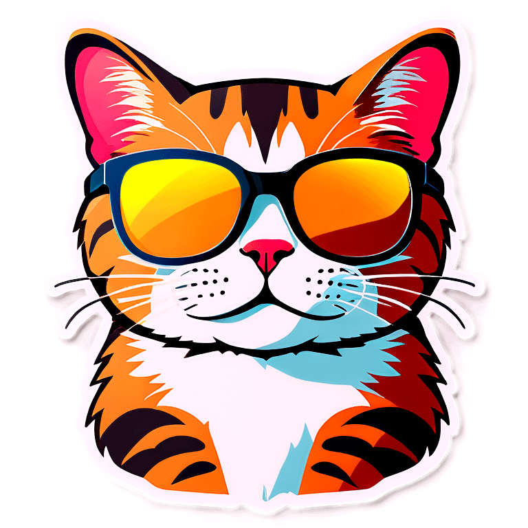 Cat with sunglasses emoji