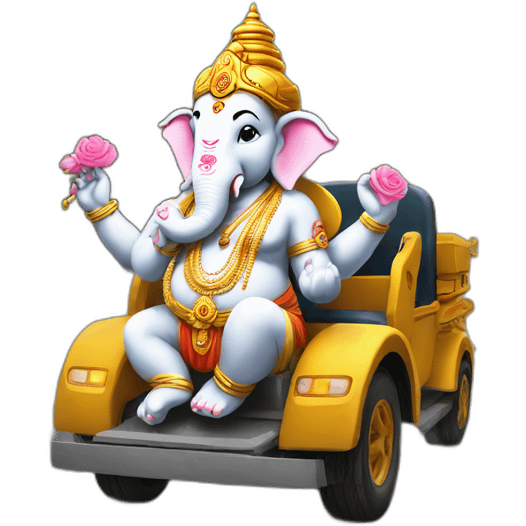 ganesha on his vehicle emoji