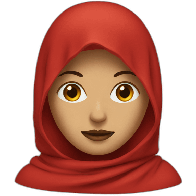 red veiled woman emoji