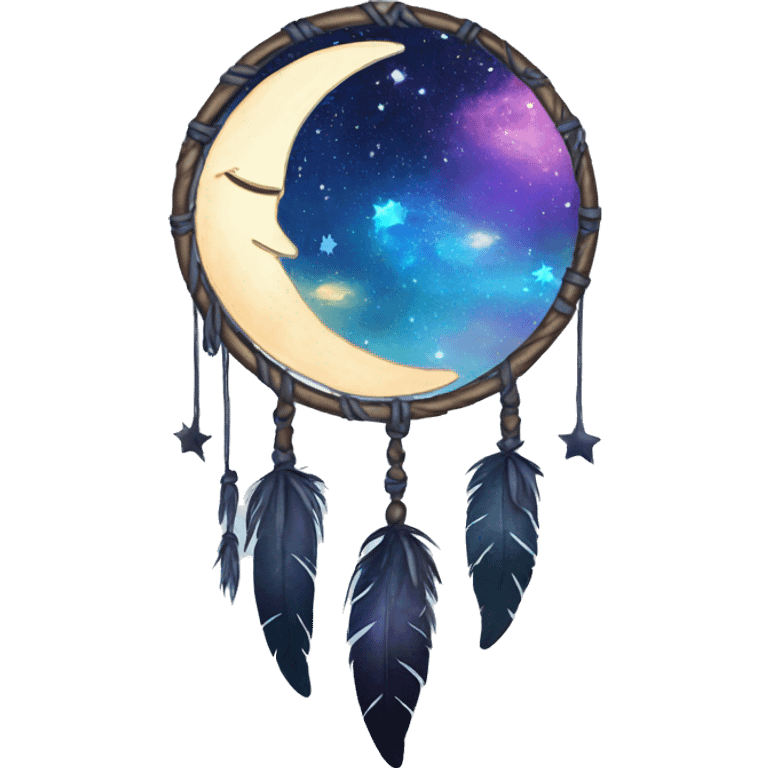 moon-and-stars-galaxy-dreamcatcher emoji