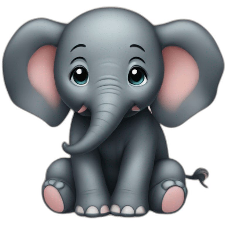 baby black elephant emoji