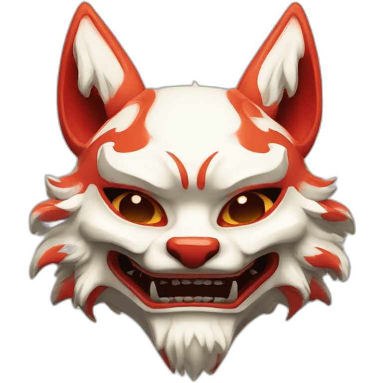 oni kitsune japanese mask emoji