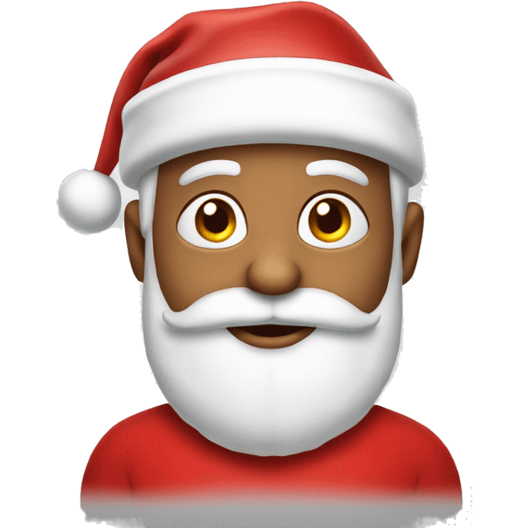 Santa cartoon with red hat emoji