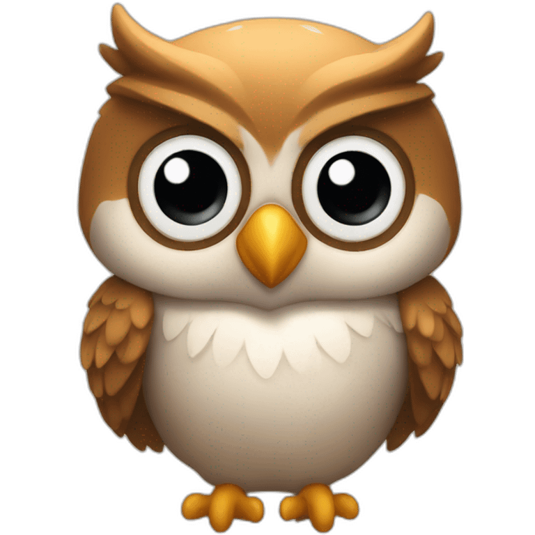 owl emote with hearth emoji