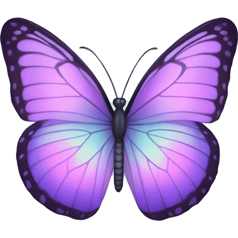 Pastel iridescent purple butterfly emoji