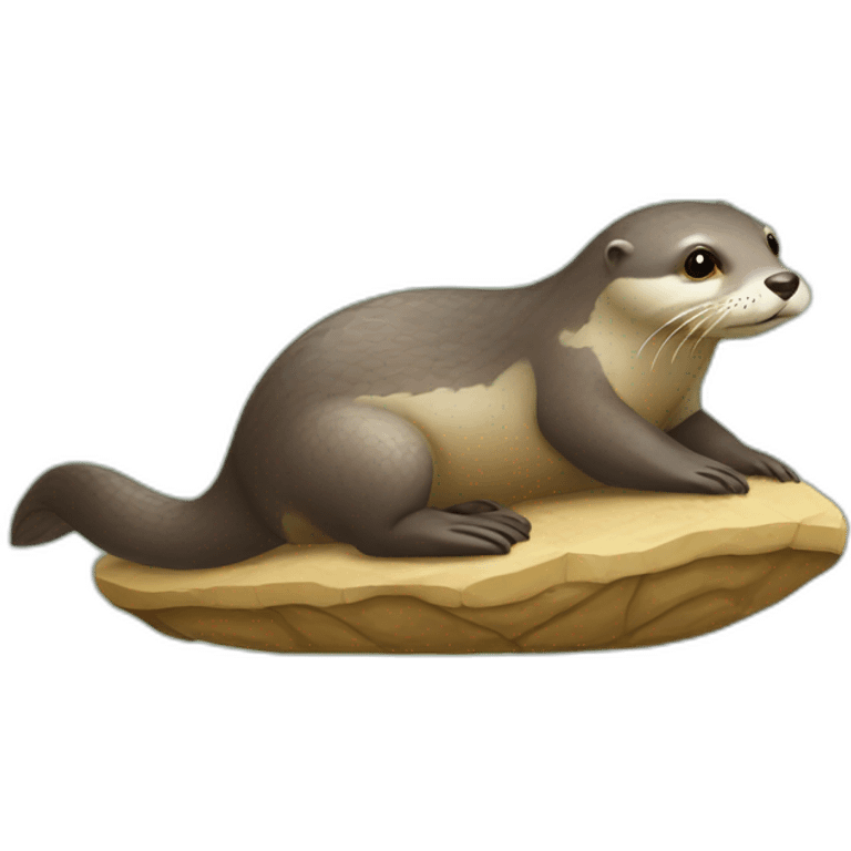 Loutre sur tortue  emoji