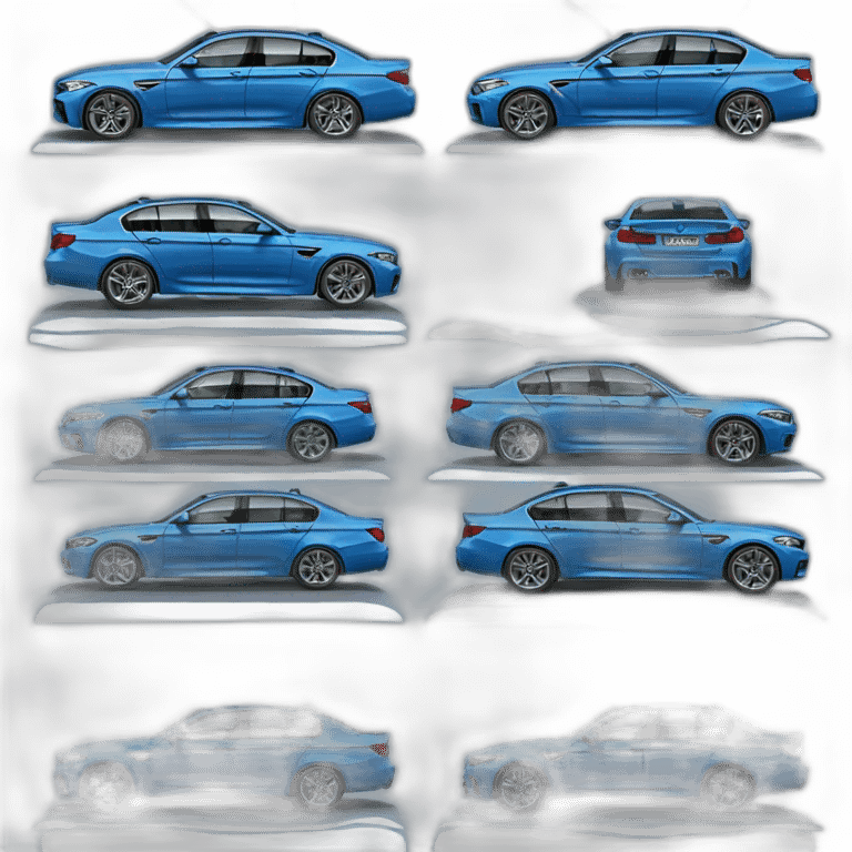 Blue bmw m5 emoji