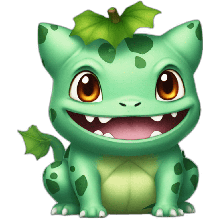 bulbasaur in an halloween costume emoji