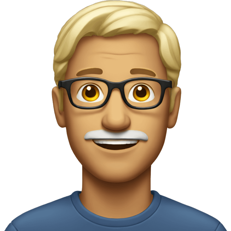 a good looking man with spectacles emoji