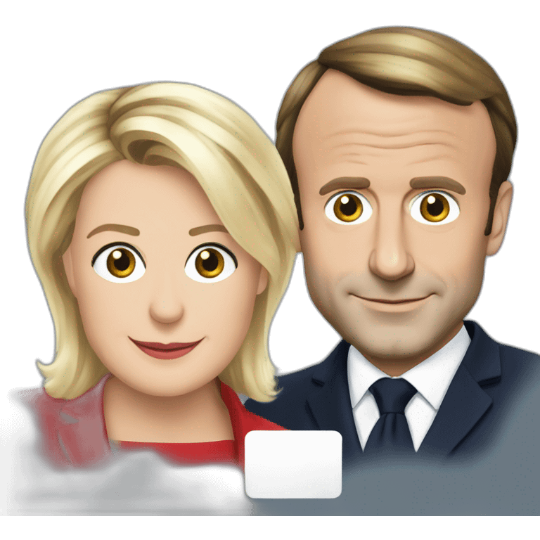 Emmanuel macron sur marine lepen emoji