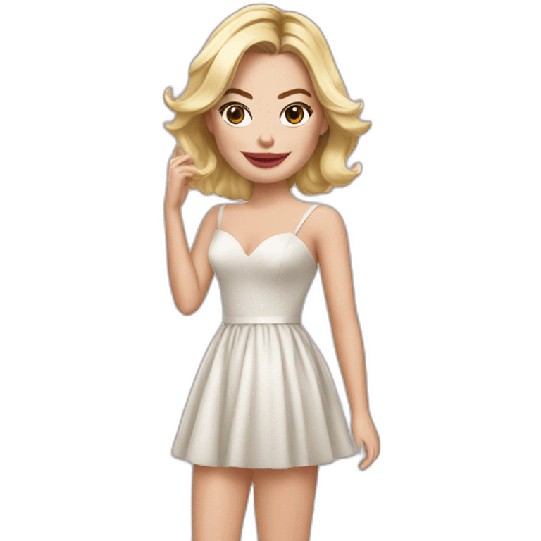 Margot Robbie in dress emoji