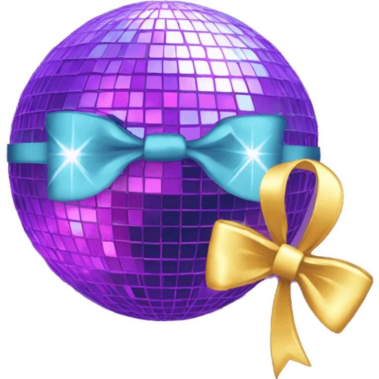 disco ball and bow  emoji