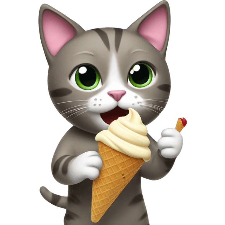 Cat eating ice cream  emoji