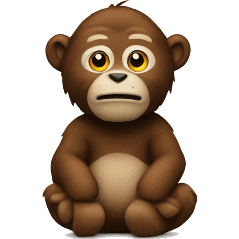 Singe brun en peluche  emoji