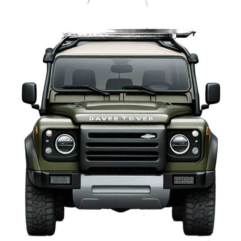 the new landrover defender with roof top tent black emoji