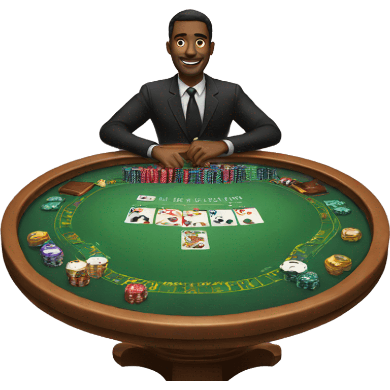 a blackjack table emoji