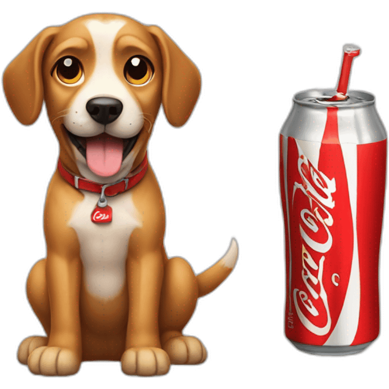 dog with a coke emoji