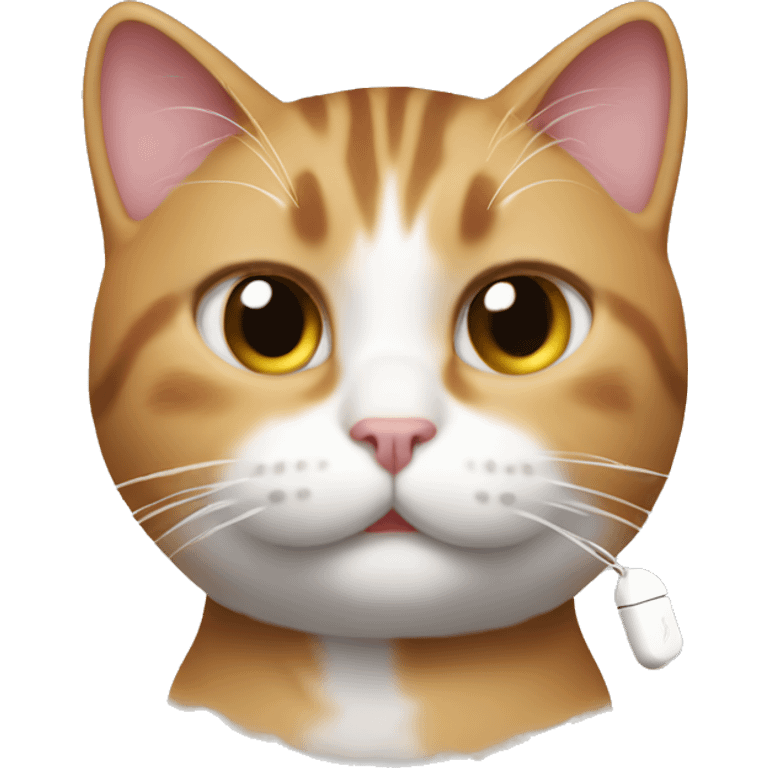 cat wearing airpods pro emoji