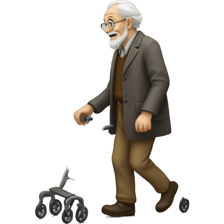 Jacob Gehl as an old man with a walker emoji