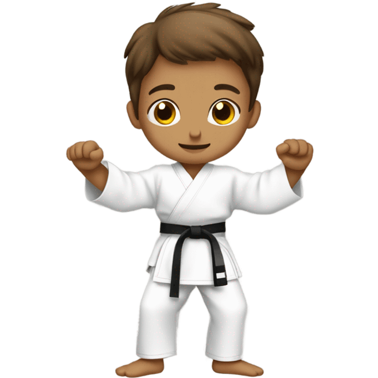 Karate kid bowing to master emoji