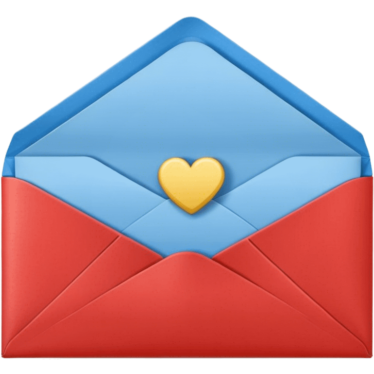 two envelopes red and blue emoji