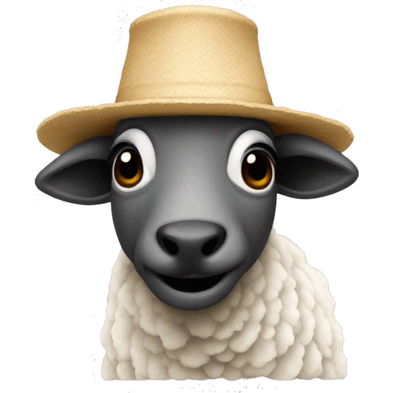 Schaap met hoge hoed en goochelstok emoji