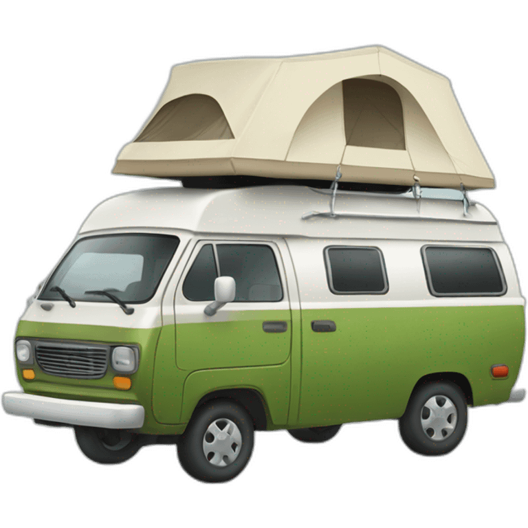 Camping car avec une bouche  emoji