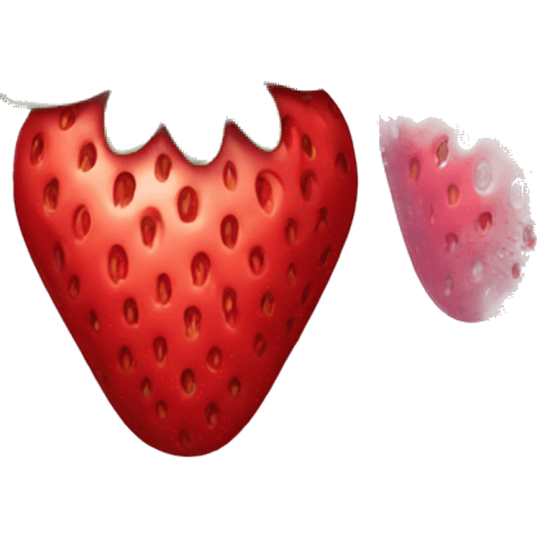 Pink strawberry  emoji