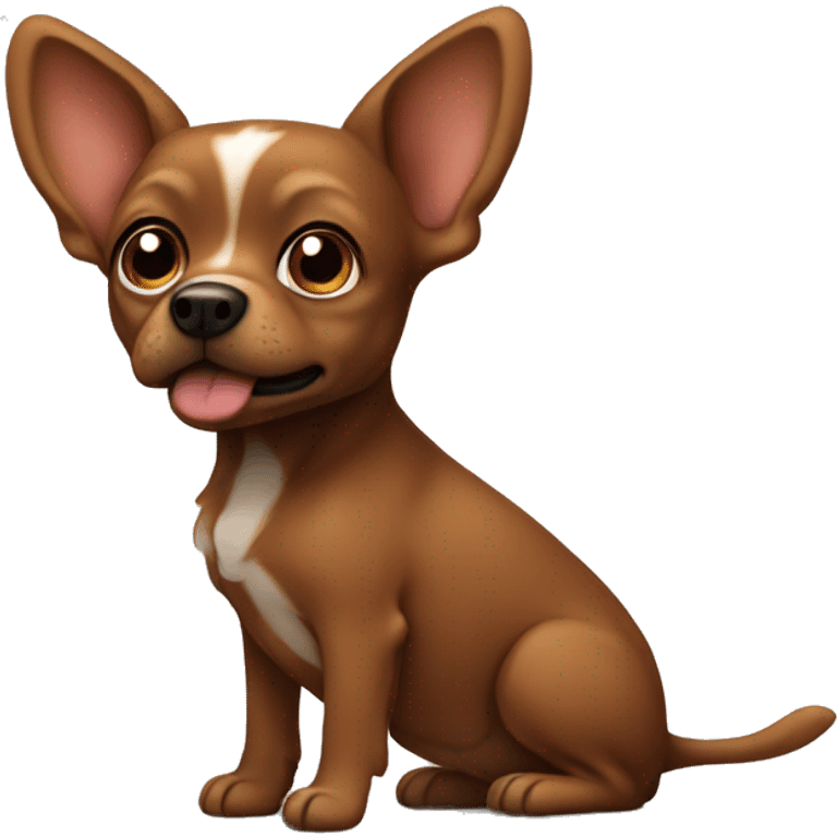 A tiny brown dog with huge ears emoji