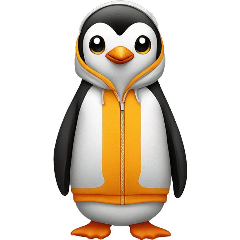 Penguin hoodies yellow and orange emoji