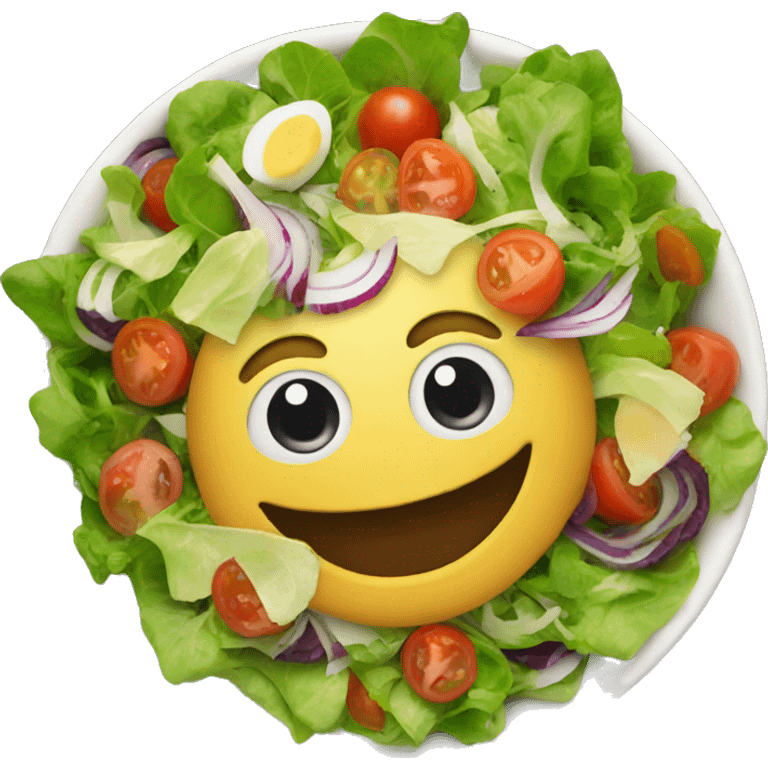 salad with hear emoji