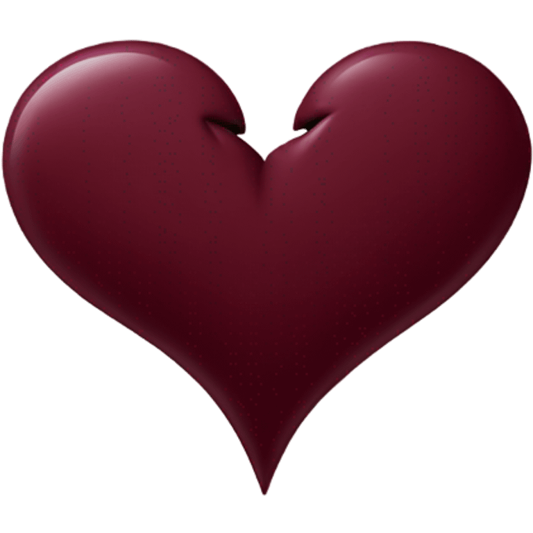 burgundy broken heart emoji