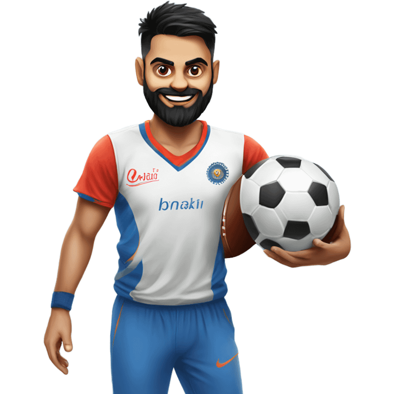 Virat kohli with football emoji